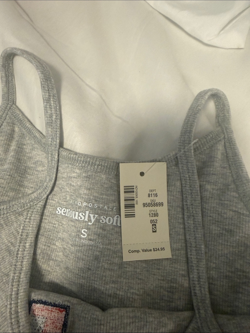 Aeropostale Gray USA Ribbed Camisole Tank - Picture 2 of 2